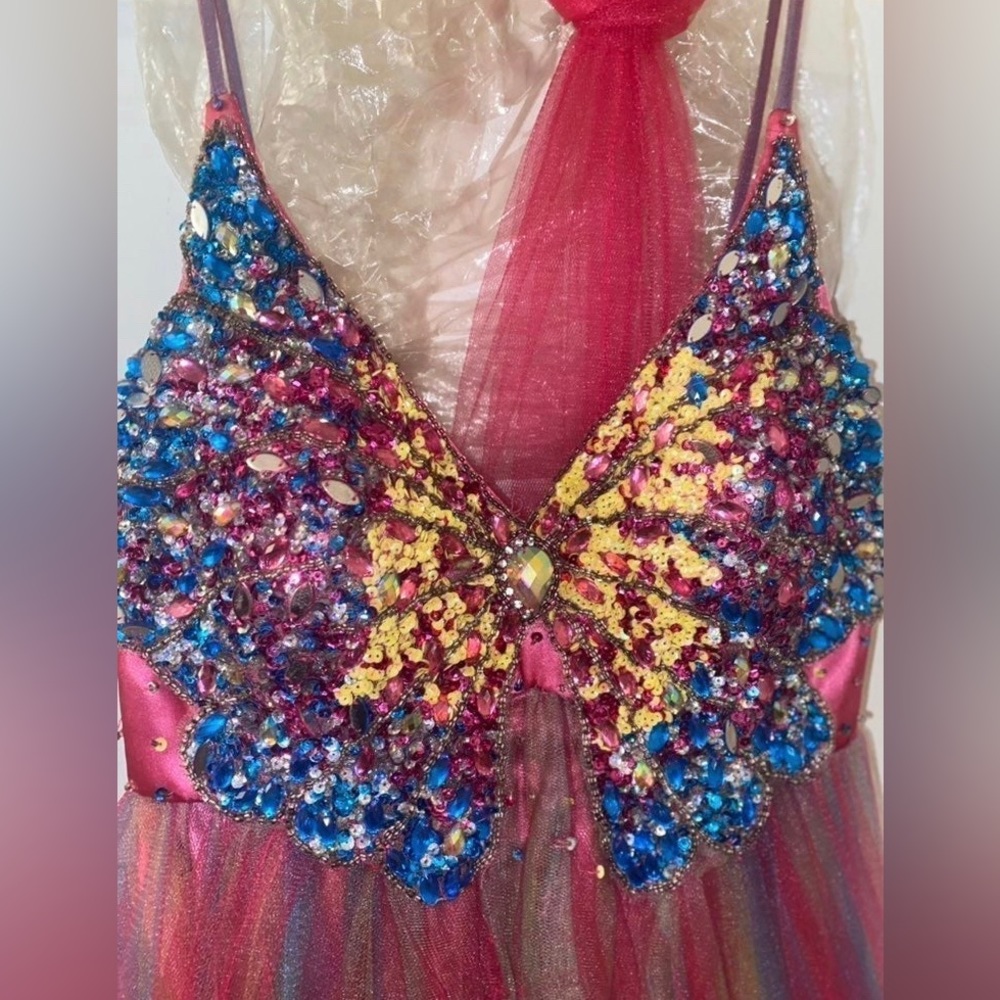 Butterfly sequine short Prom Dress